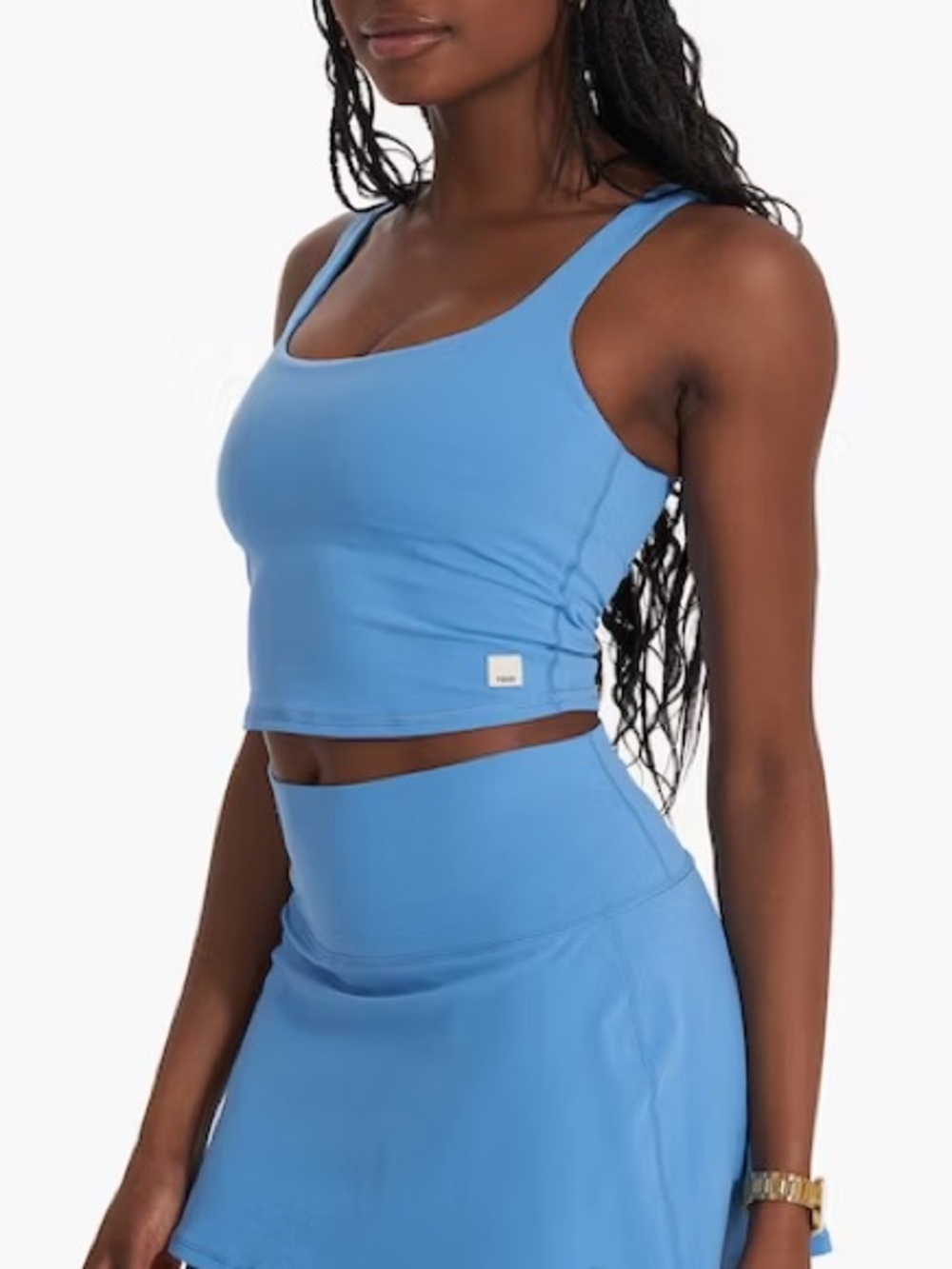NWT VUORI Daily Crop Tank in Baltic Size S